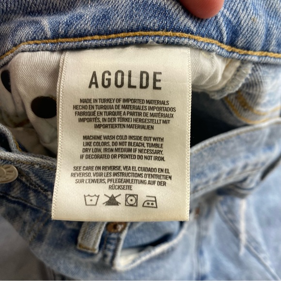 Agolde Sophie Distressed Raw Hem Organic Cotton Lyocell Blend Mid Rise? 24 - Picture 11 of 16
